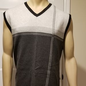 new GEOFFREY BEENE XL Mens V Neck cotton sweater vest big and tall fit casual
